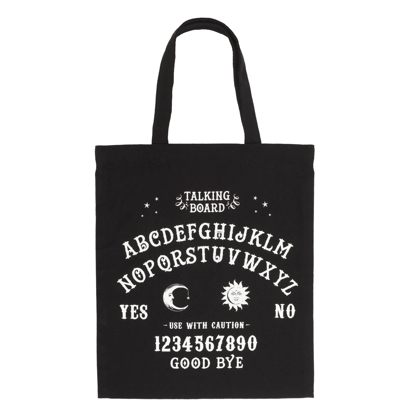 Black Gothic Ouija Talking Board Polycotton Tote Bag