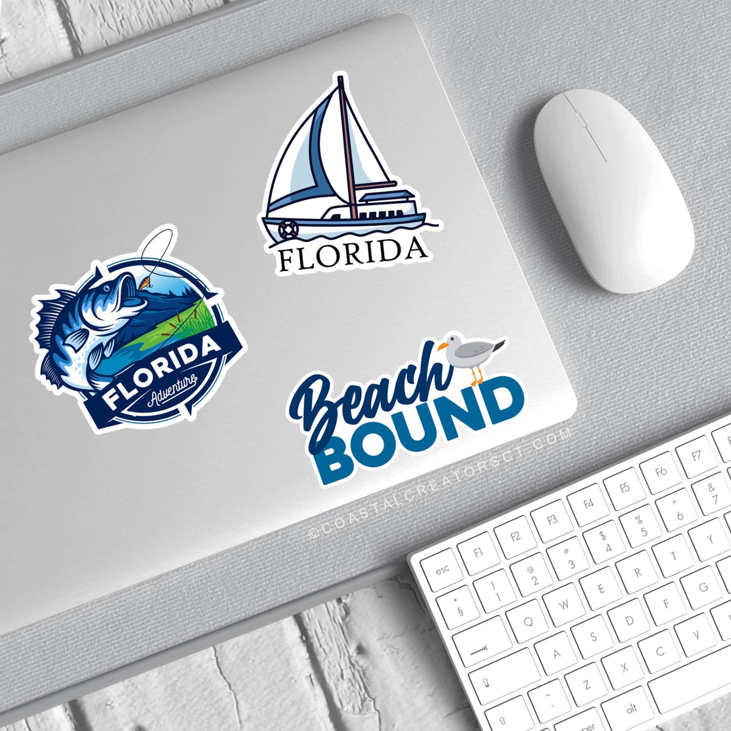 "Beach Bound" Laptop Water Bottle Sticker