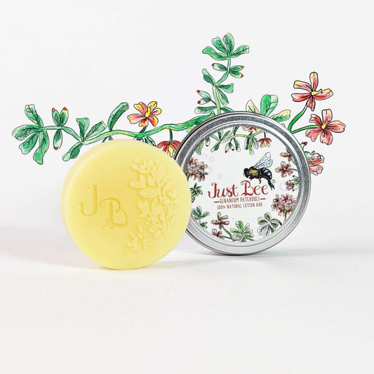 Patchouli Geranium Lotion Bar - Beeswax Lotion