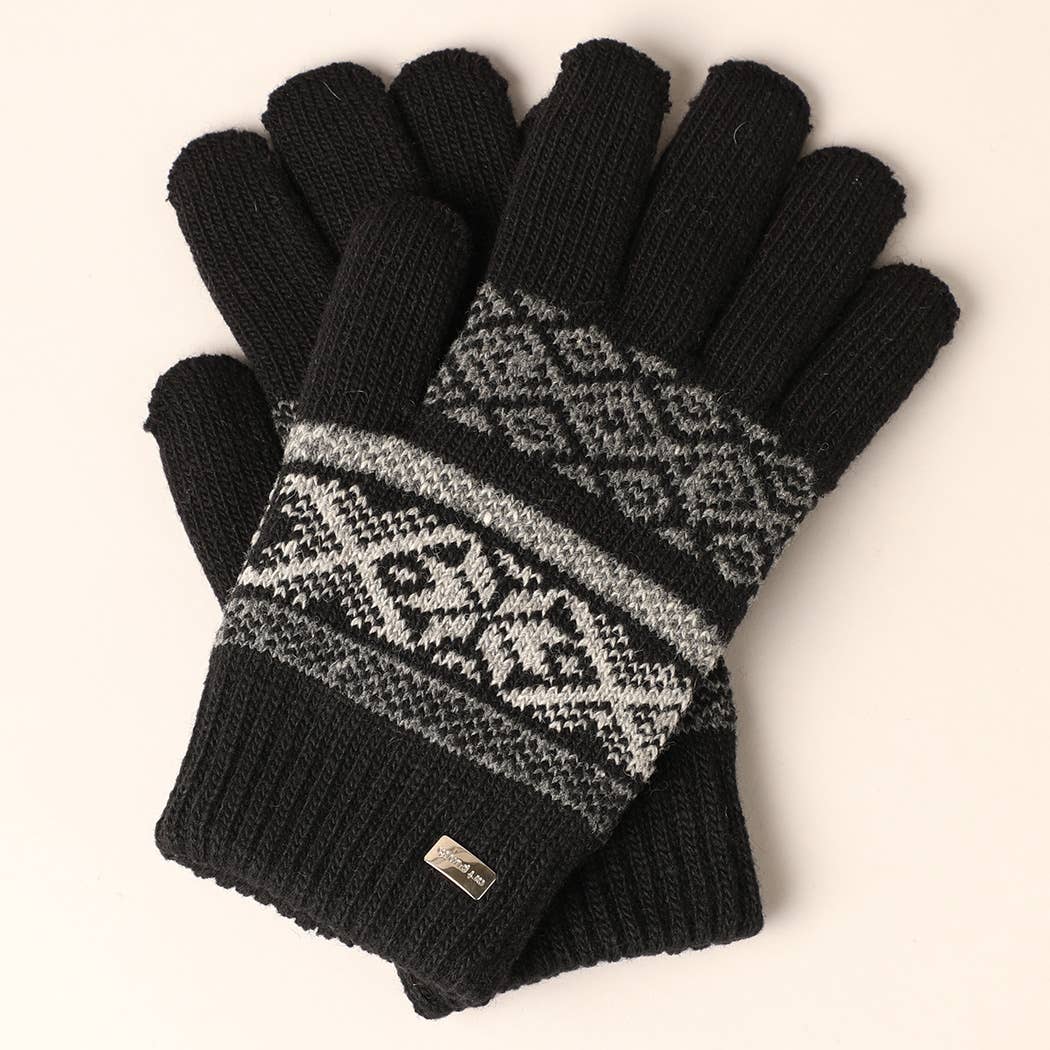 Men's Premium Wool Blend Knitted Winter Gloves