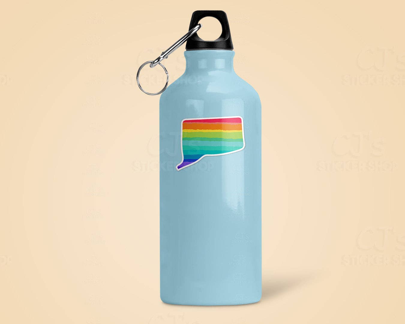 Connecticut Rainbow State Sticker Vinyl Decal