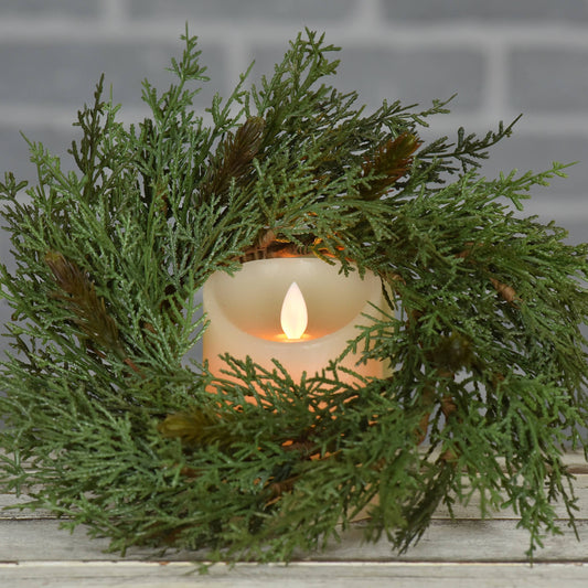Rustic Cedar 4.5in Candle Ring