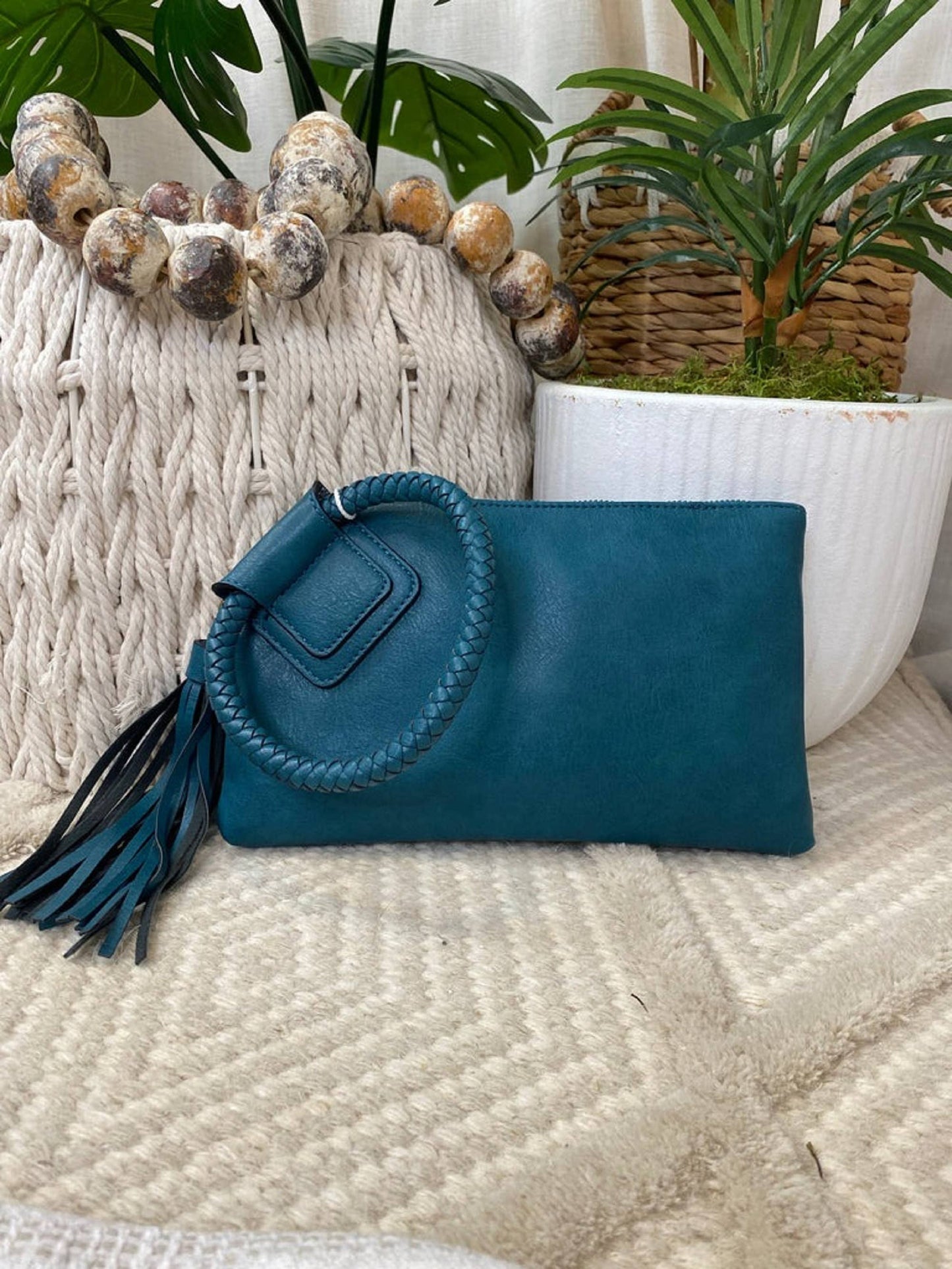 Soft Vegan Leather Wristlet/Clutch