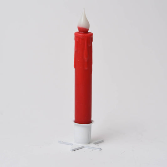 Red Battery Operated LED Timer Taper Candle