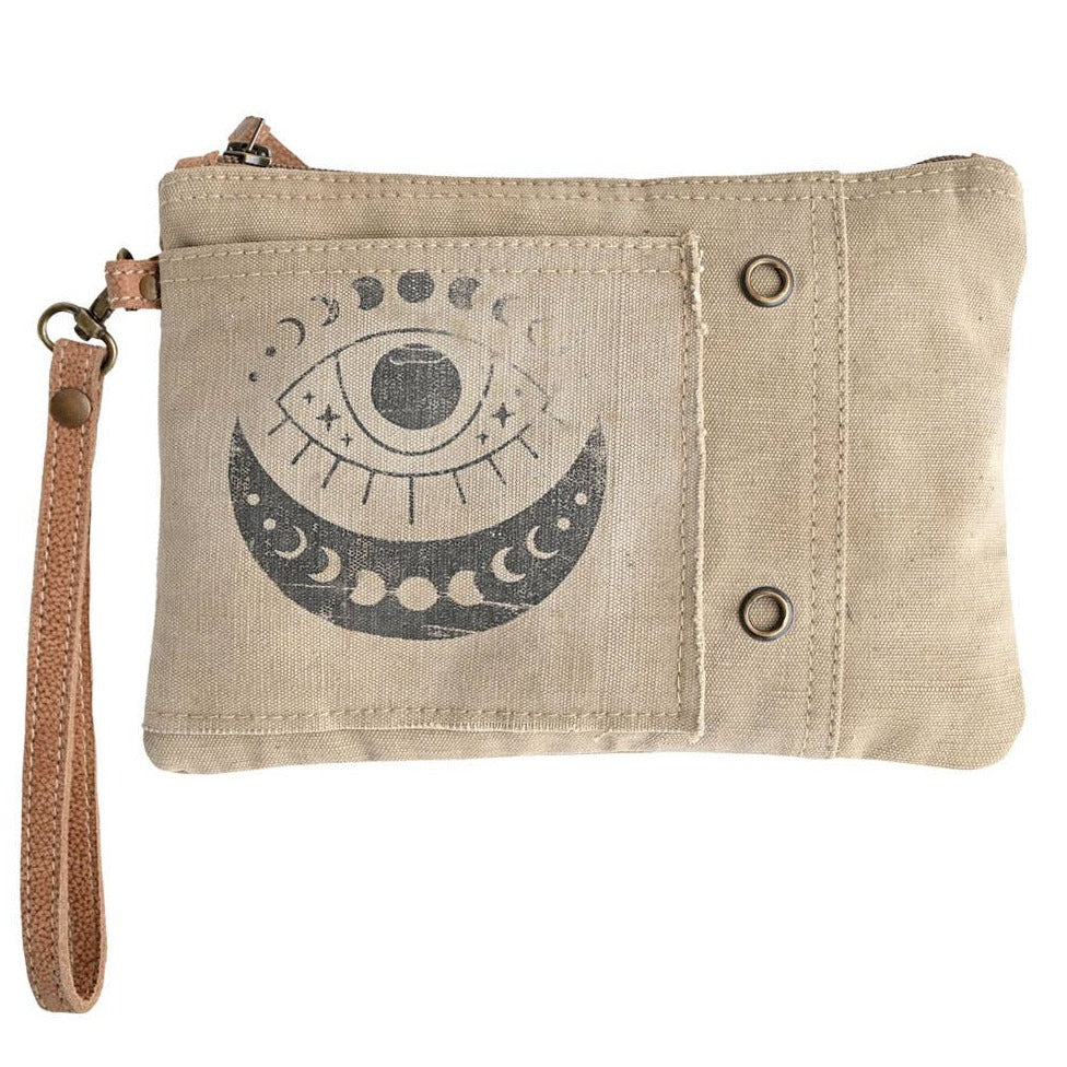 Distressed Evil Eye Wristlet