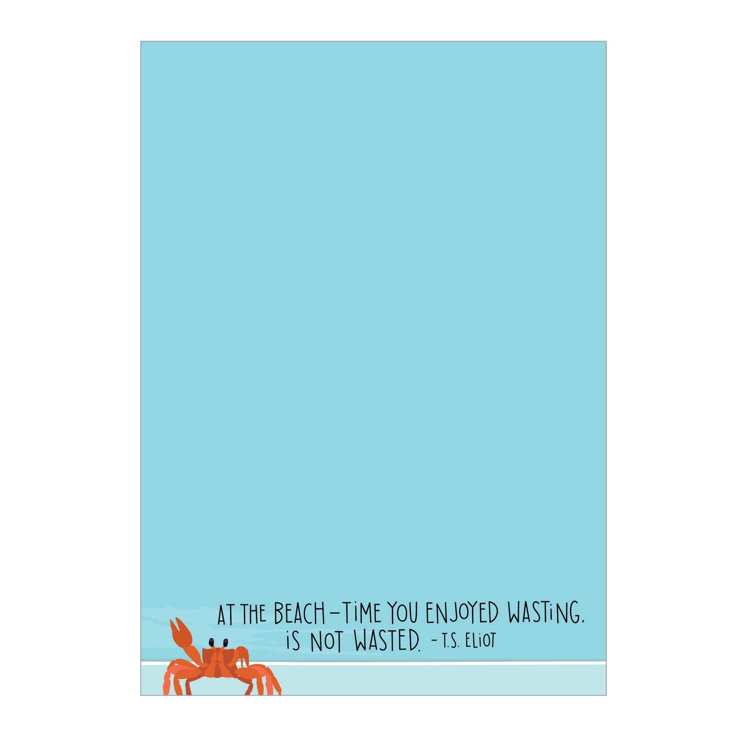 T.S. Eliot At the Beach Quote 4.75x6.5" Notepad