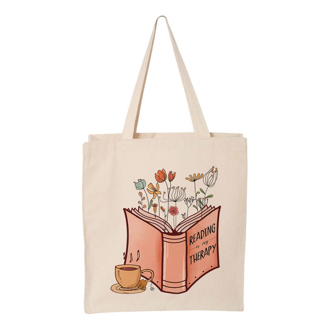 Reading Is My Therapy Tote Bag