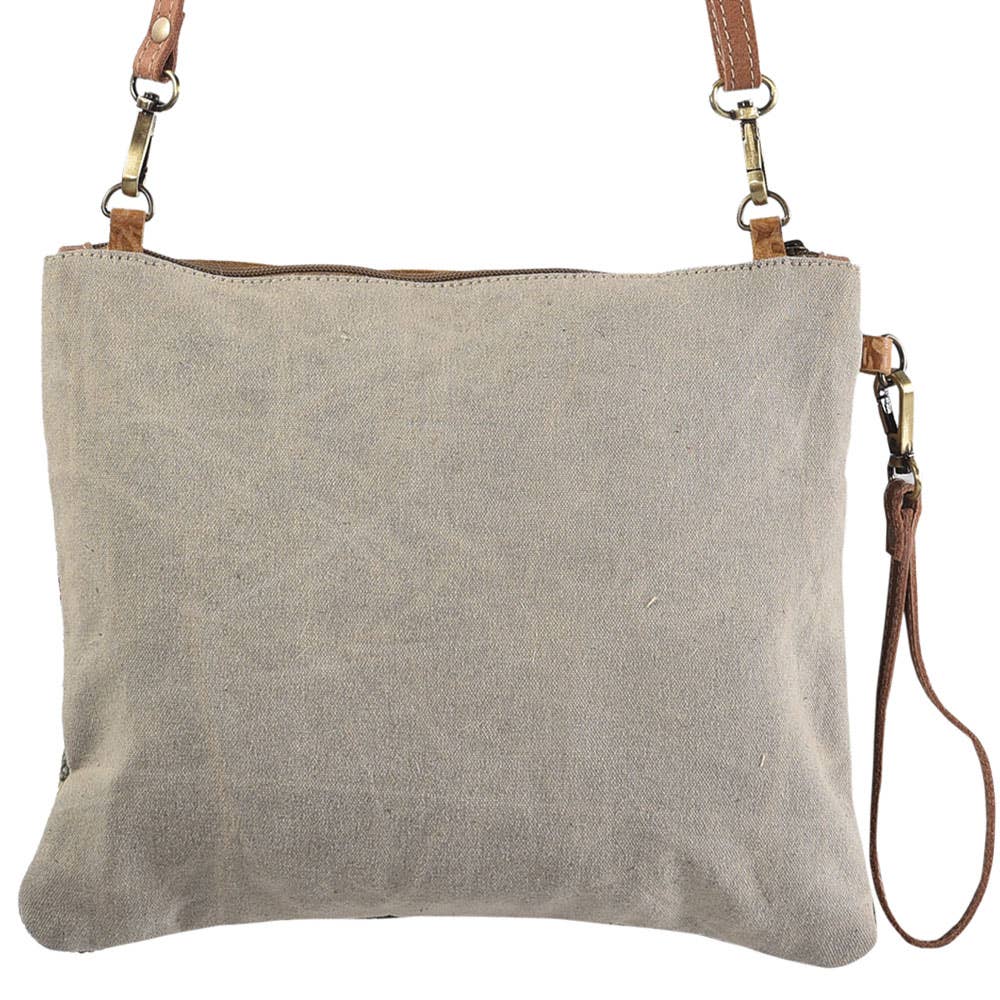 Crossbody Rug With Leather And Front Zipper