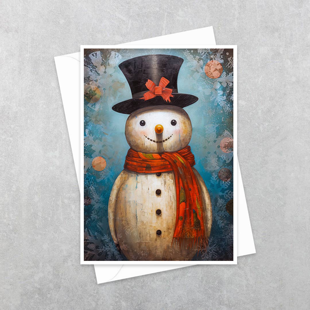 Vintage Frosty the Snowman Nostalgic Greeting Card