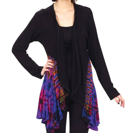 Solid/Tie Dye Open Front Cardigan