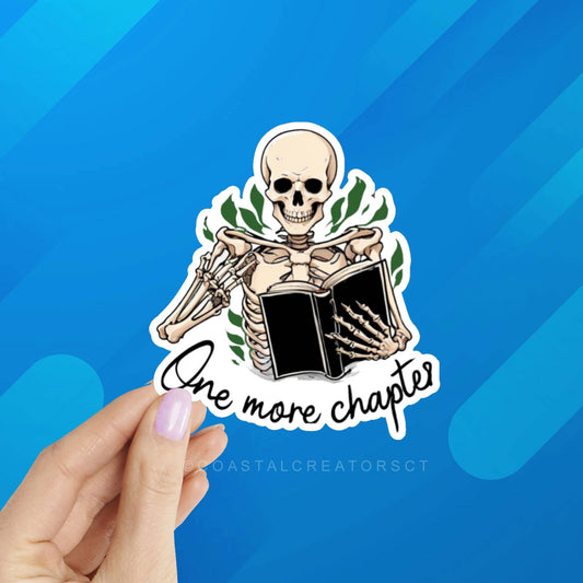 One More Chapter Skeleton Sticker