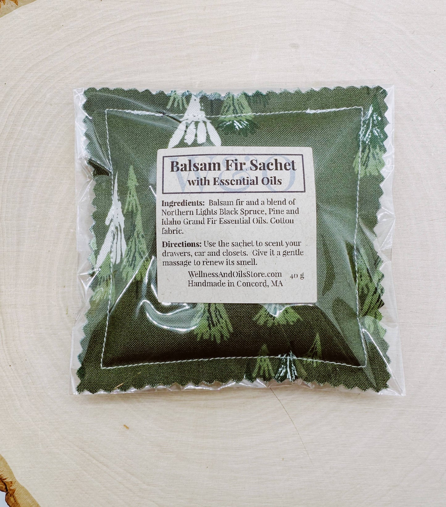 Balsam Fir Sachet Infused with Essential Oils- Great Fir Gr