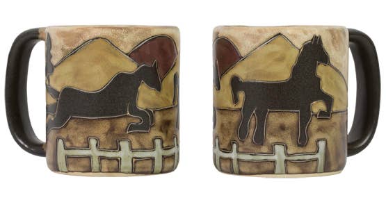 Equestrian Stoneware Mug