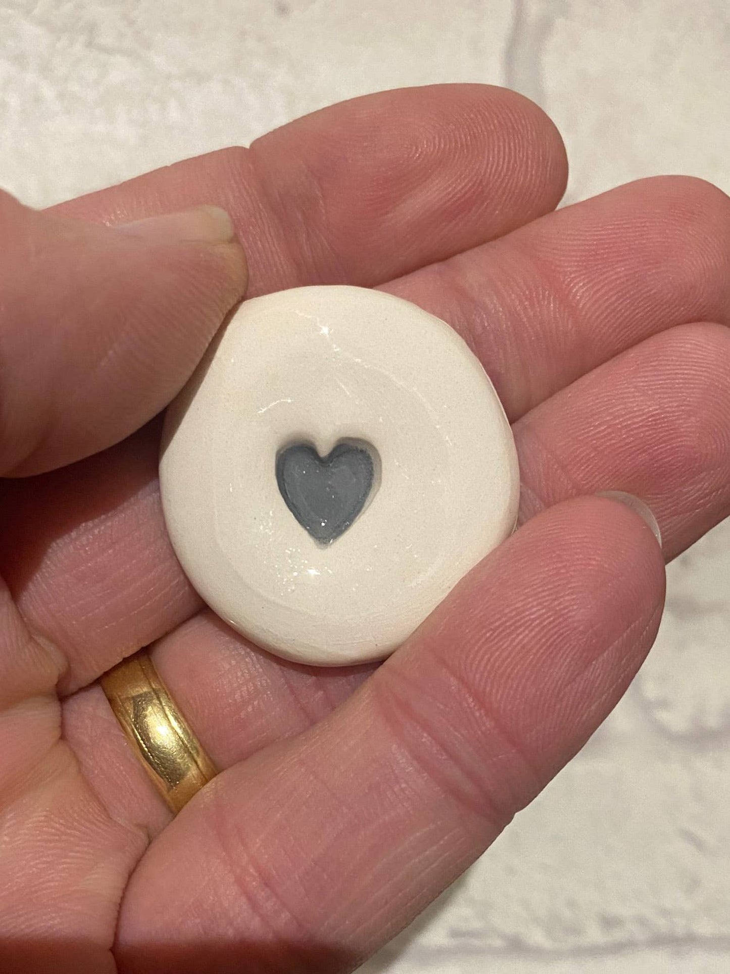 Thank you  Ceramic Pocket Token Pocket Hug and Card