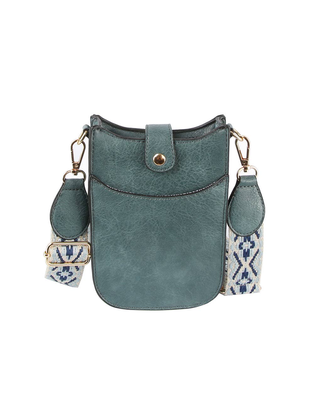 Woven Strap Accented Crossbody Sling