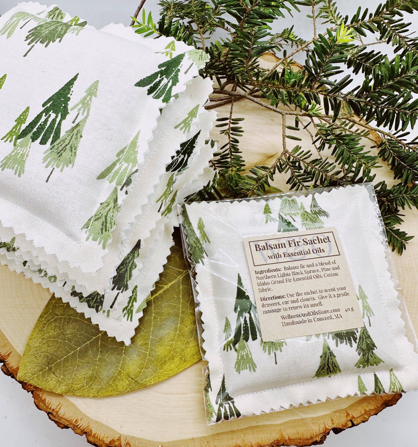 Balsam Fir Sachet Infused with Essential Oils-Great Joy Fir