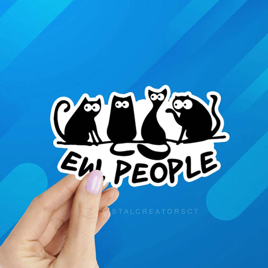 Cat "Ew People" Sticker