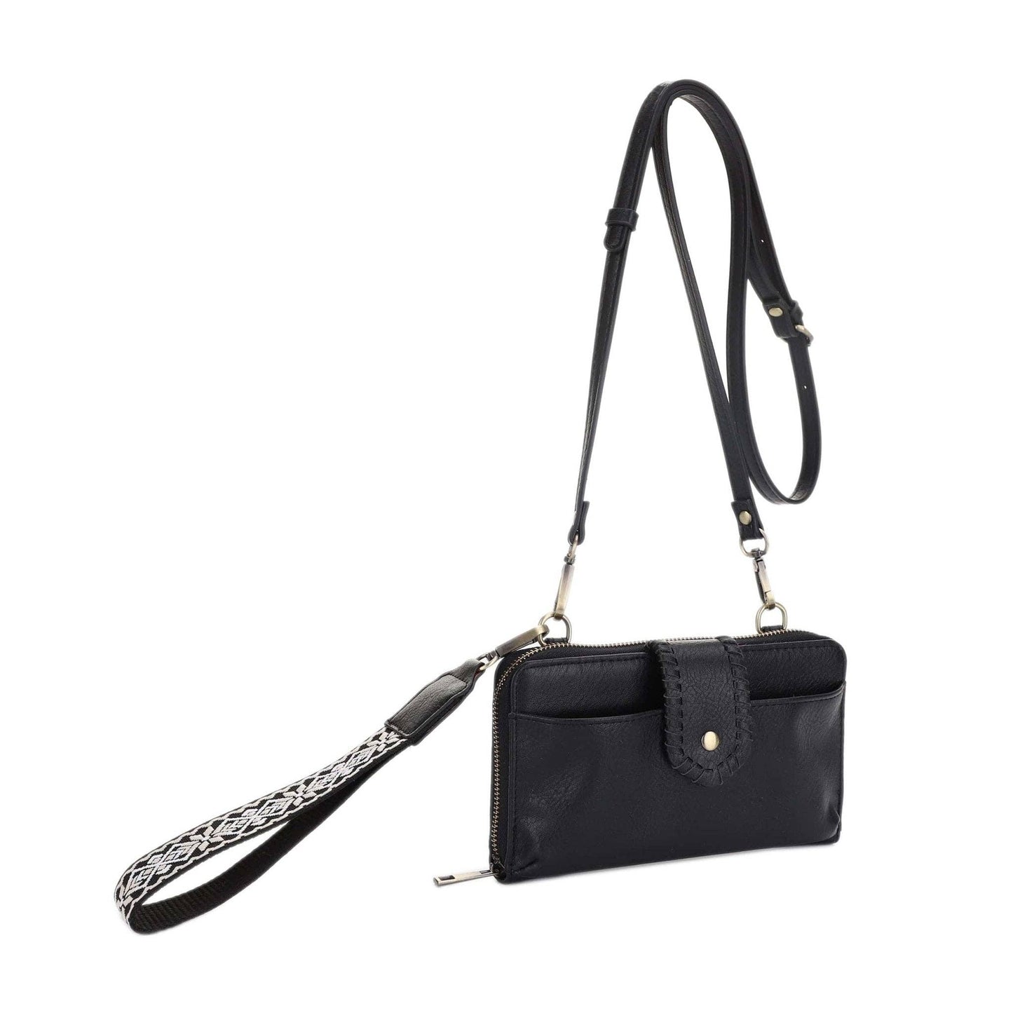 Jolie Crossbody Wallet with Boho Wrist Strap