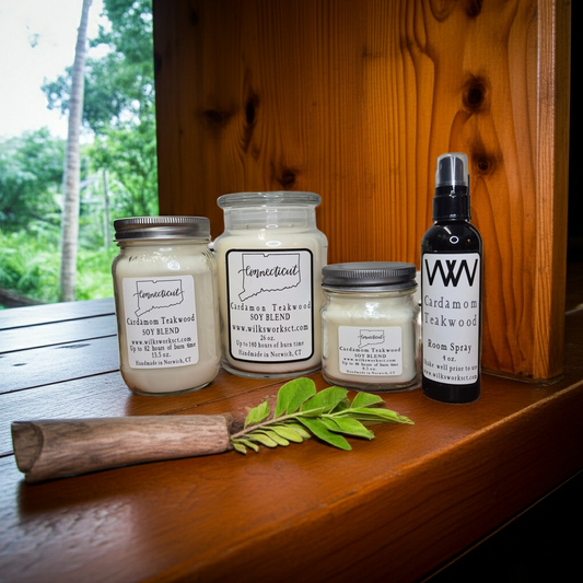 Cardamom Teakwood Candle - Handmade Soy Blend