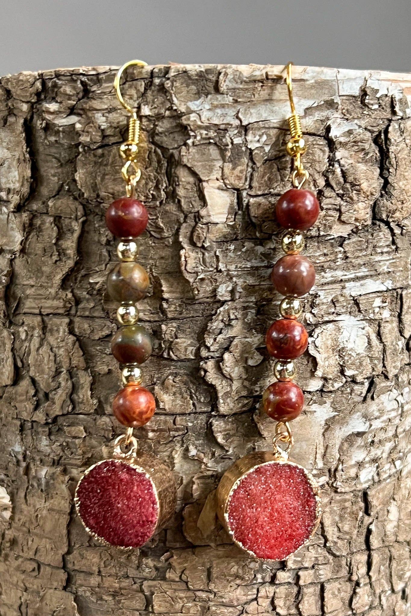 Zambia Earrings Mahogany