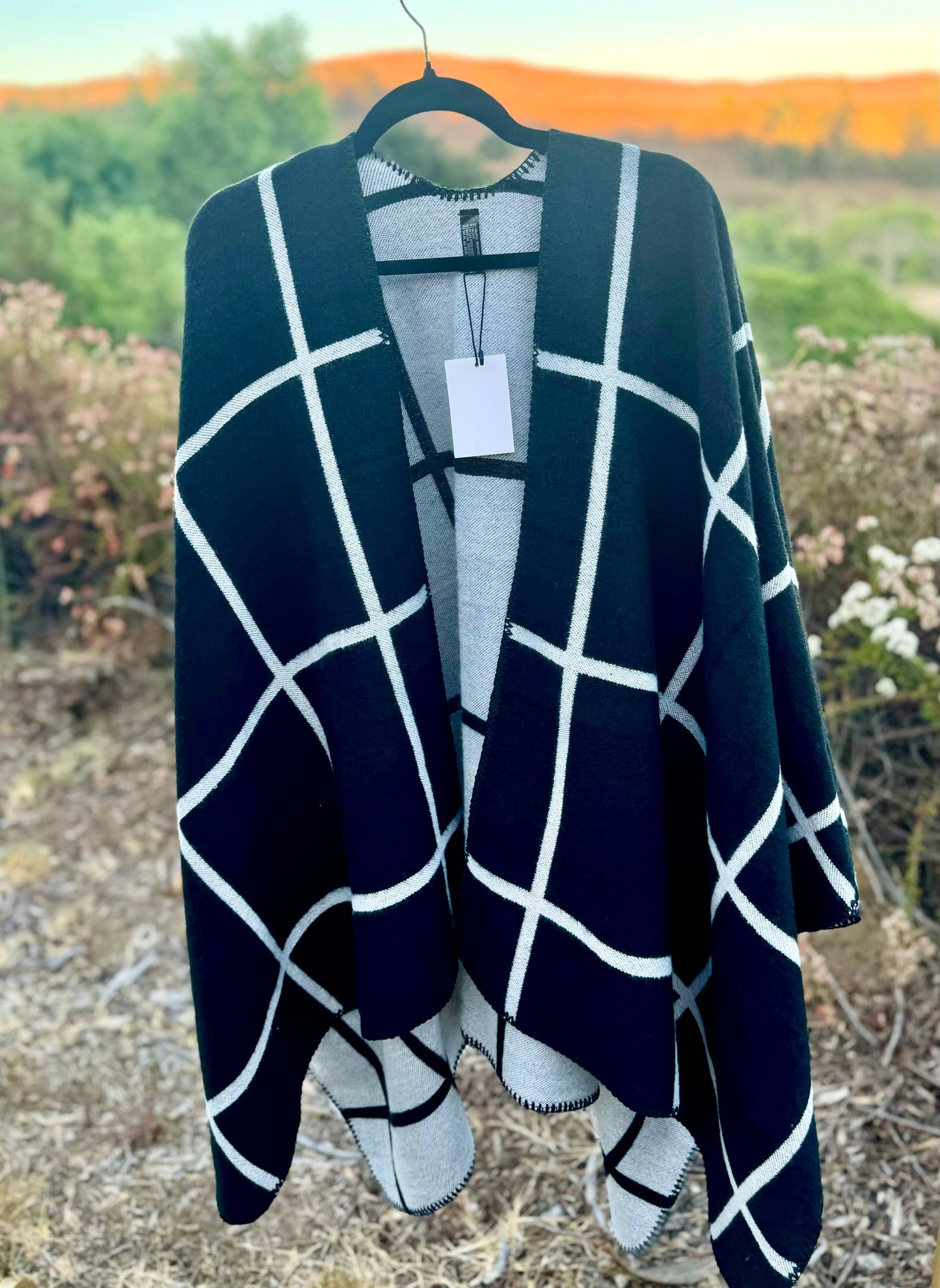 Shiver | Plaid Kimono Two-Toned Fall & Winter Shawl