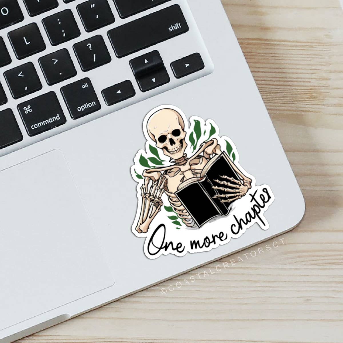 One More Chapter Skeleton Sticker