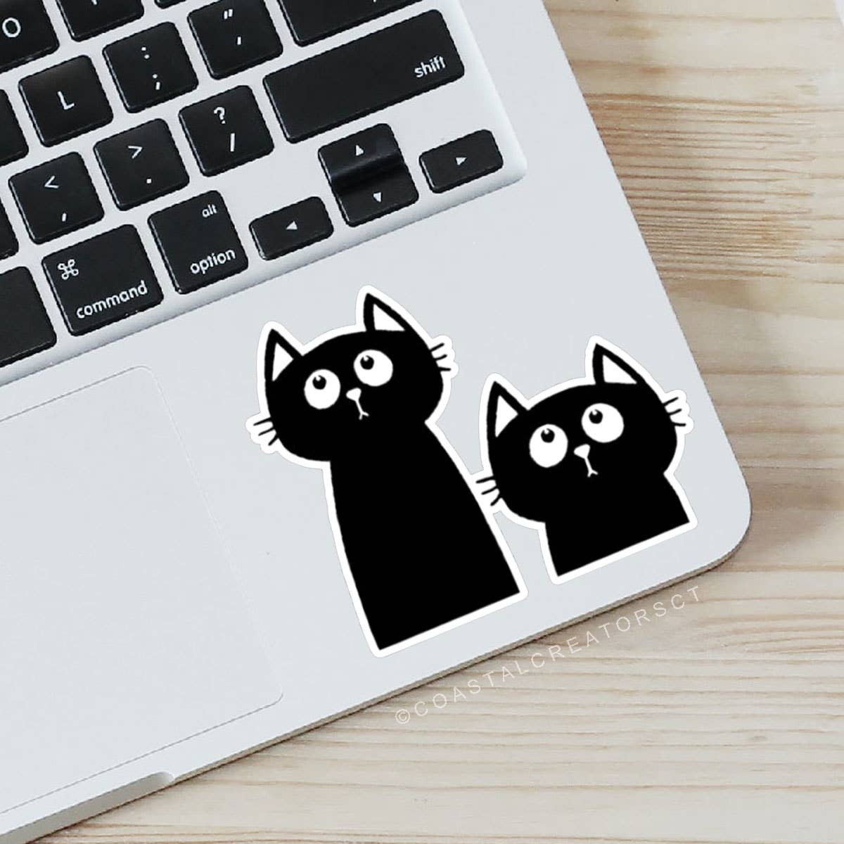 Cat Buddies Tall & Short Laptop Kindle Water Bottle Sticker