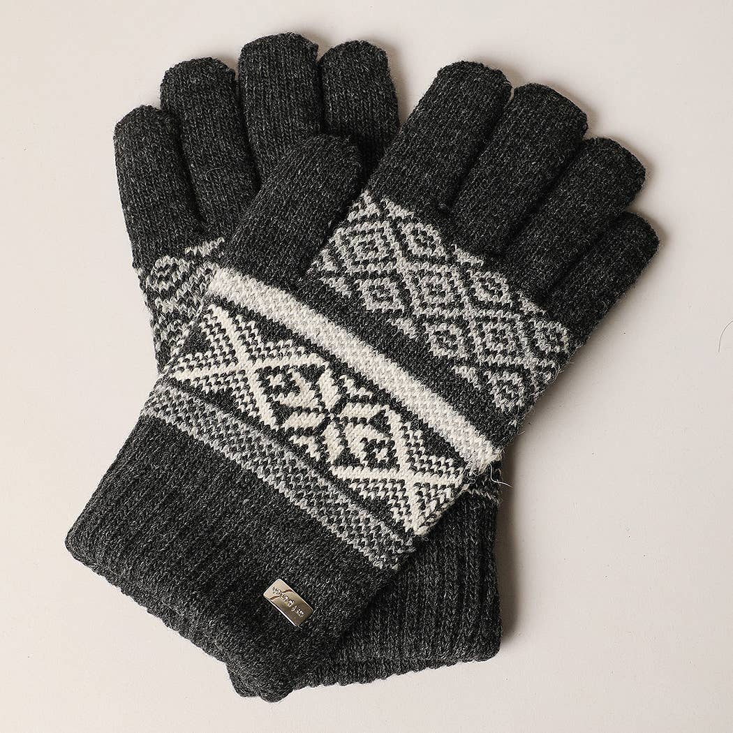 Men's Premium Wool Blend Knitted Winter Gloves