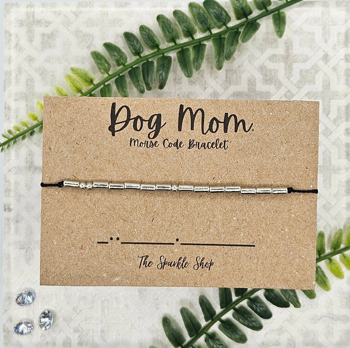 Handmade Morse Code Bracelet - Dog Mom