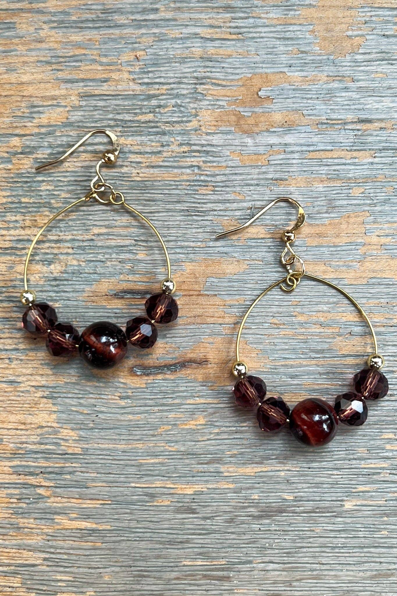 Hoop Earrings Mahogany