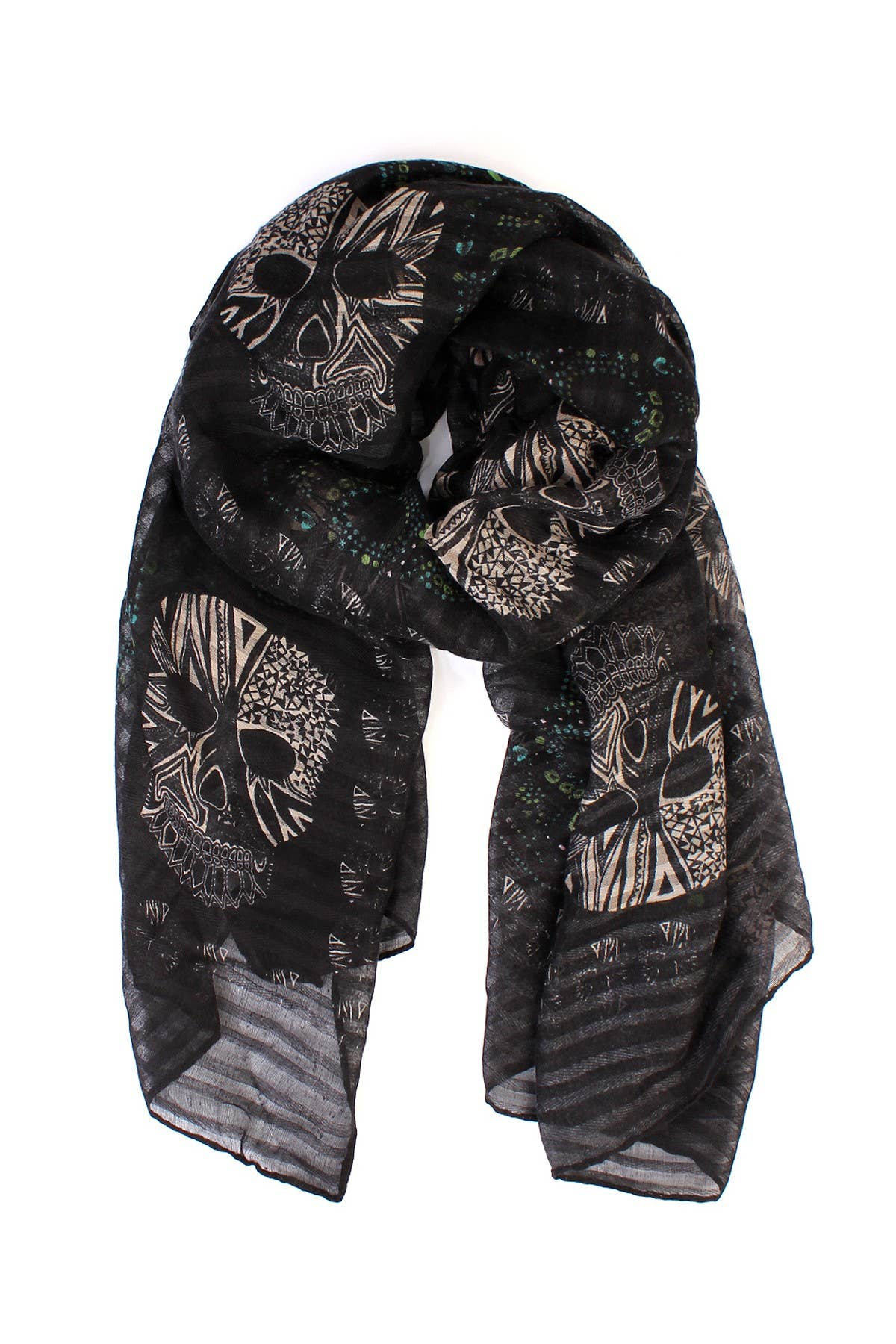 OBLONG SUGAR SKULL SCARF