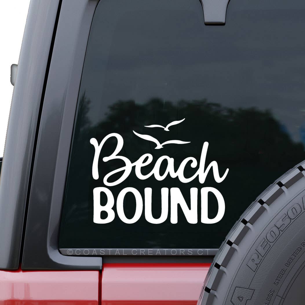 Beach Bound Car Window Sticker Decal