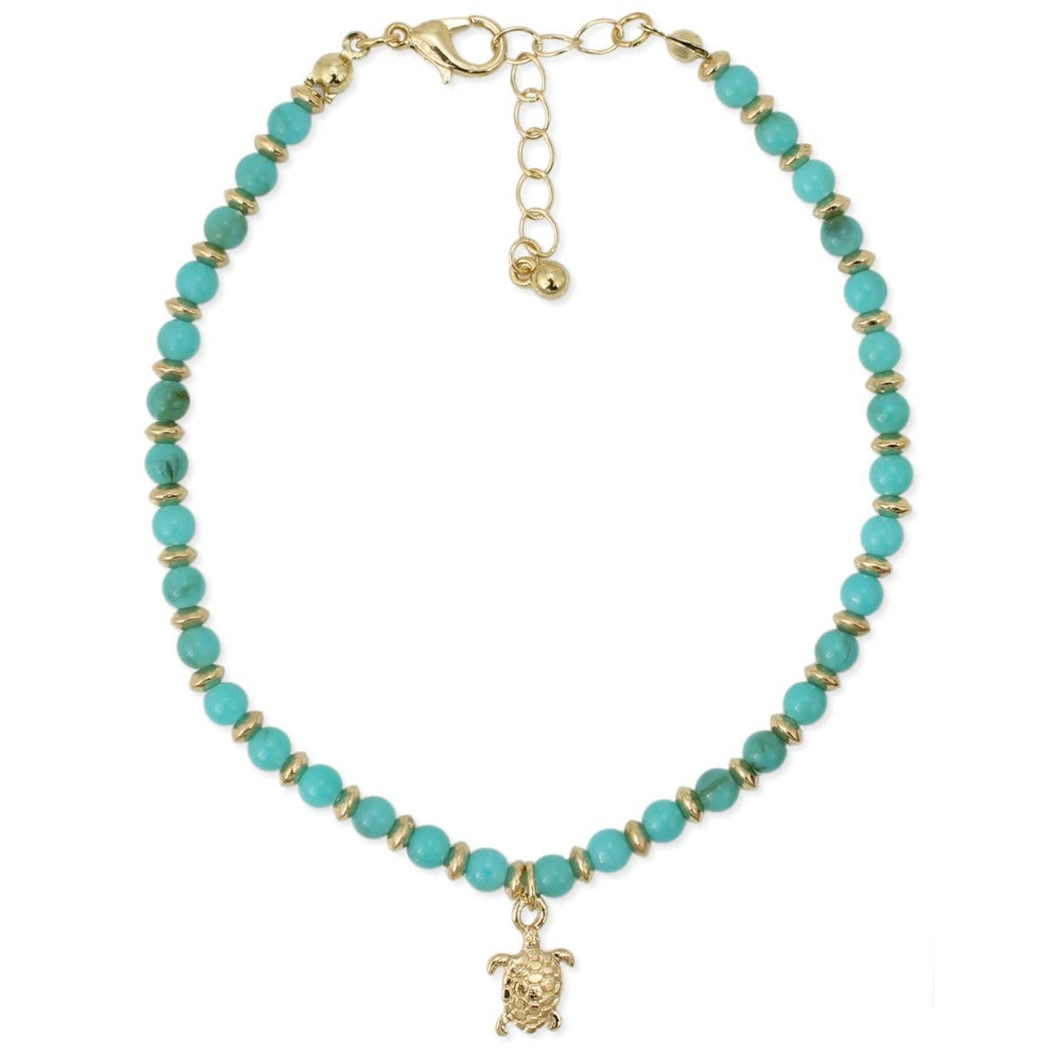 Coastal Charm Turtle Charm Anklet