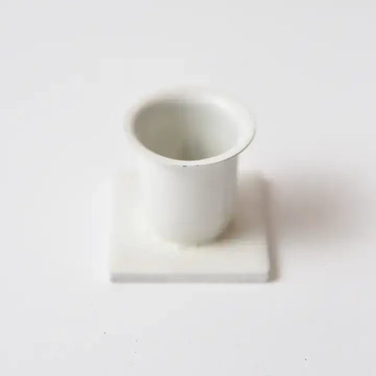 White Iron Square Taper Holder