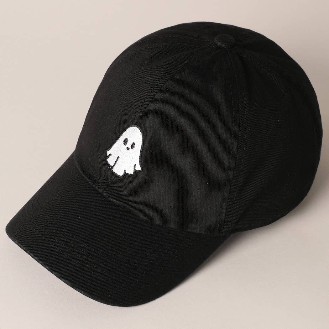 Halloween Ghost Embroidery Cotton Baseball Cap