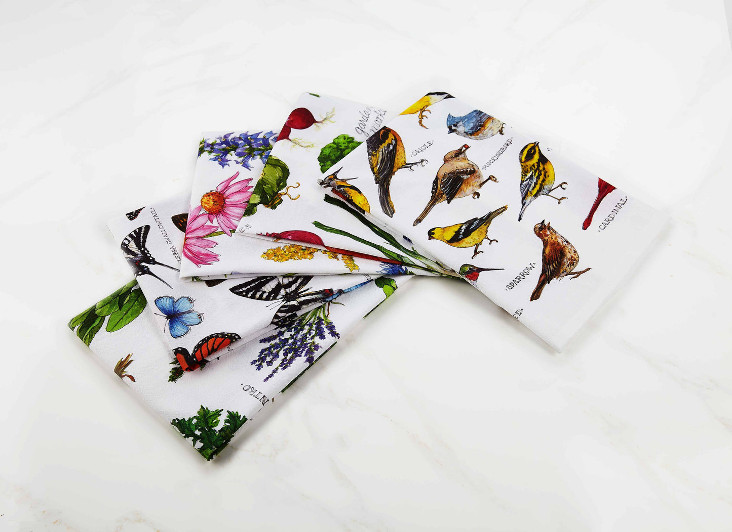 Field Guide Birds Printed Kitchen Towel