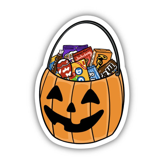 Halloween Bucket with Candy Sticker