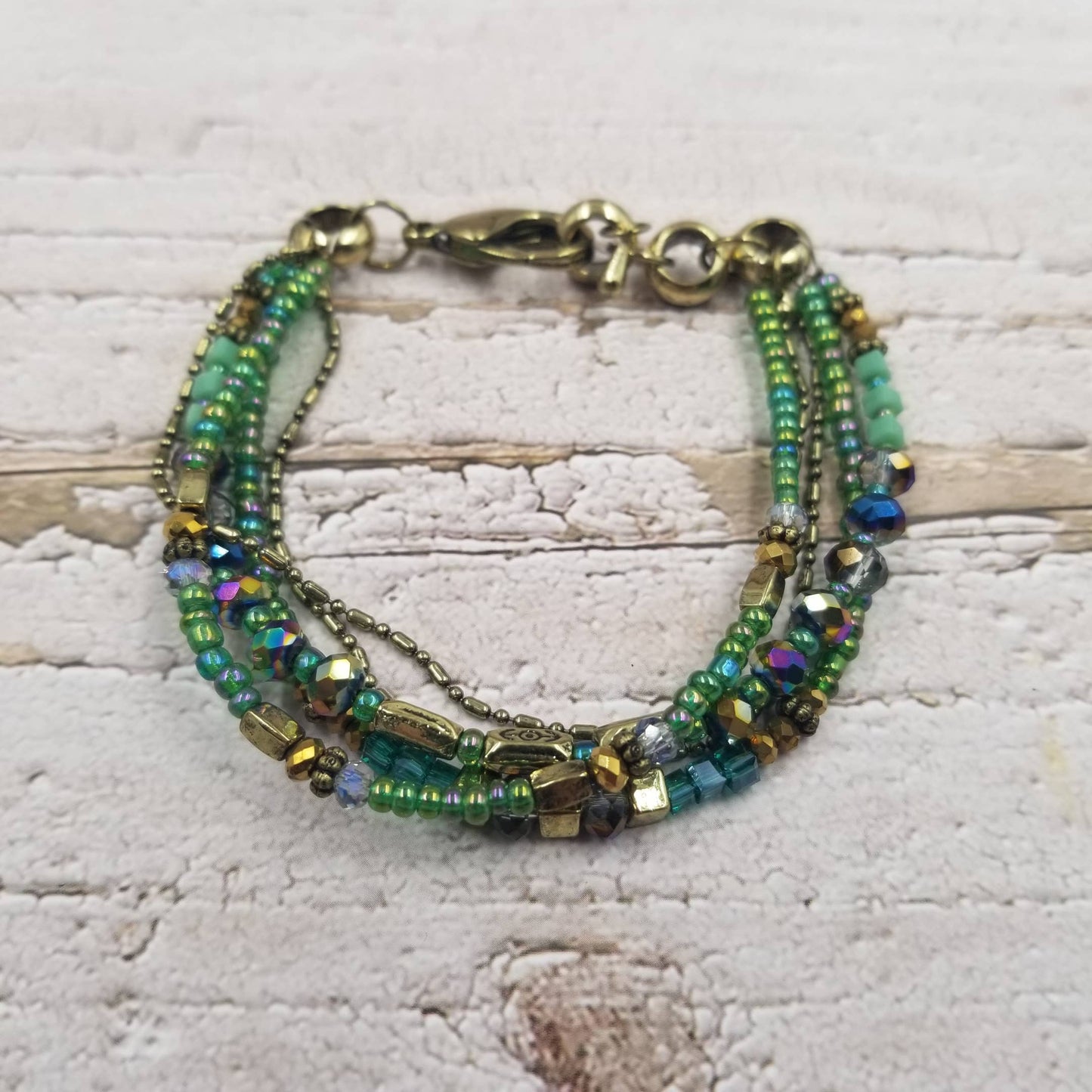 Handmade Boho Glass Bead Bracelet