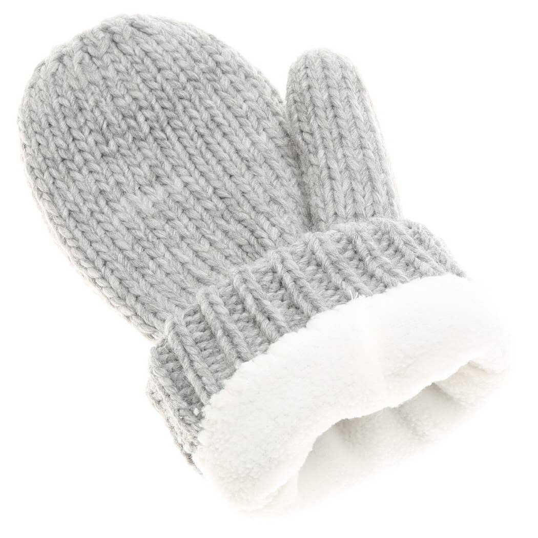 Winter Gloves Cable Knit Mittens with Fleece Lined