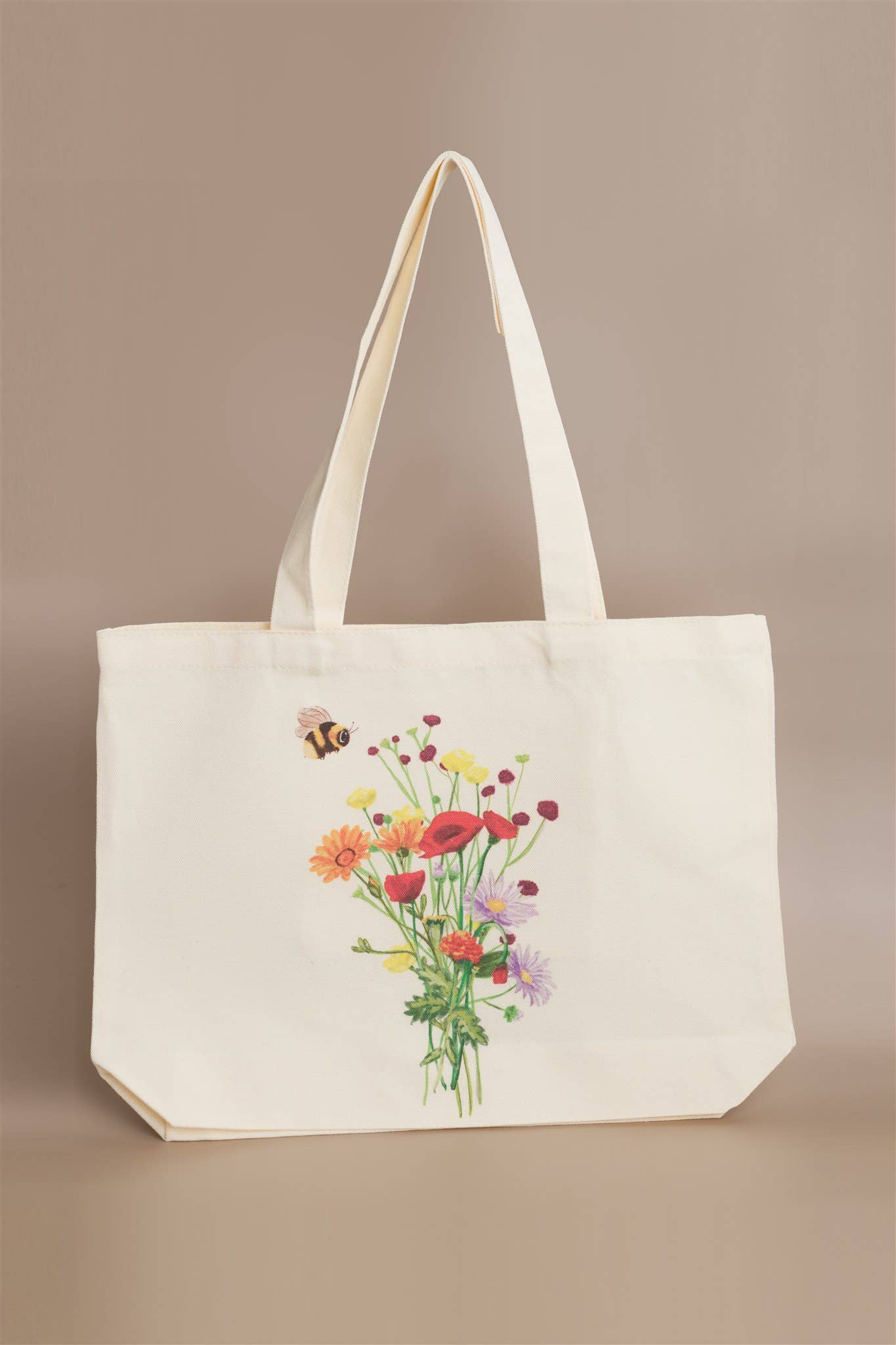 Bee and Flower Tote Bag