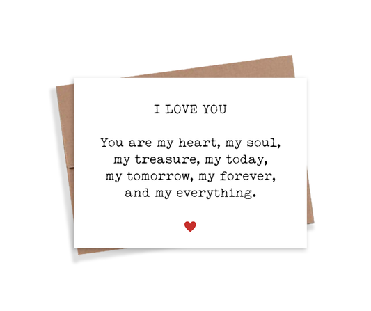 I Love You Card