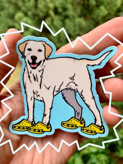 Croc-a-dog Sticker