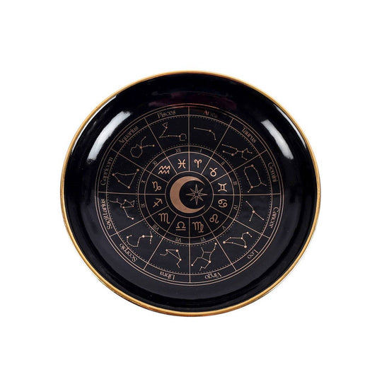 Black Astrology Wheel Trinket Dish