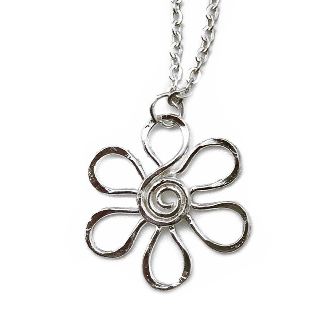 Silver Plated Necklace - Daisy