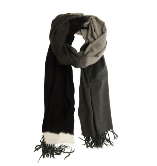 Black Dip Dye Scarf