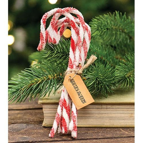 Sparkle Chenille Candy Canes