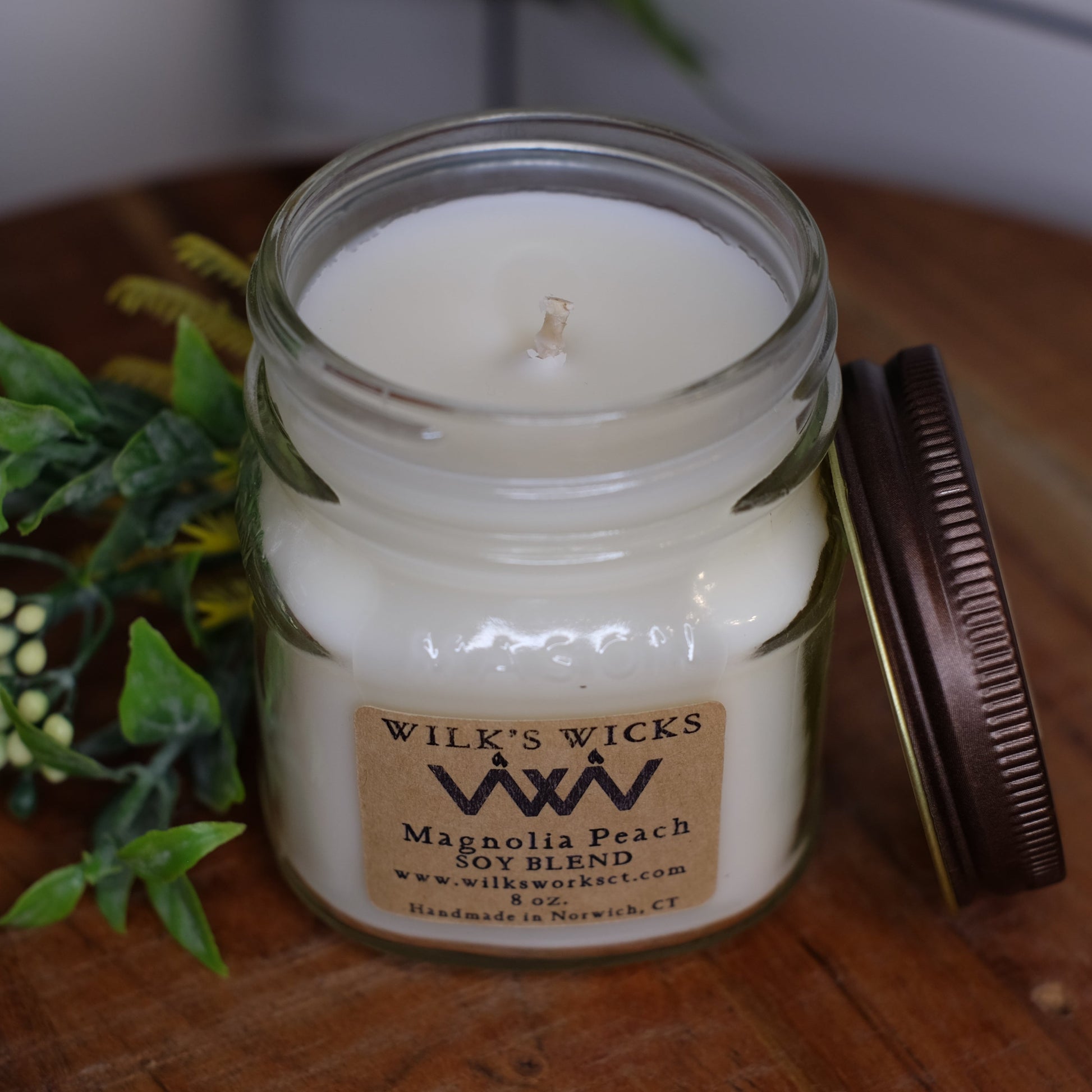 Magnolia Peach Candle - Wilks Works 