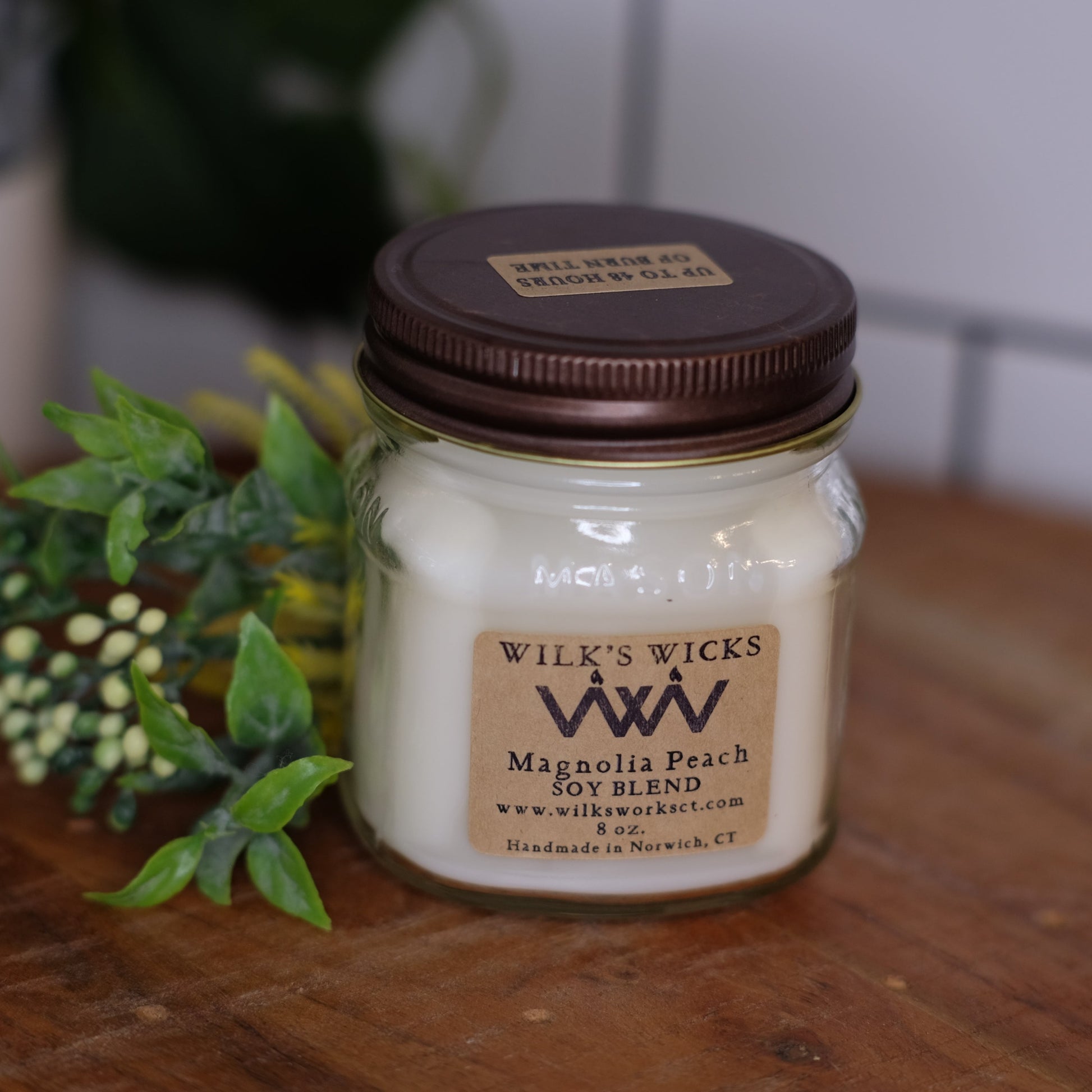 Magnolia Peach Candle - Wilks Works 