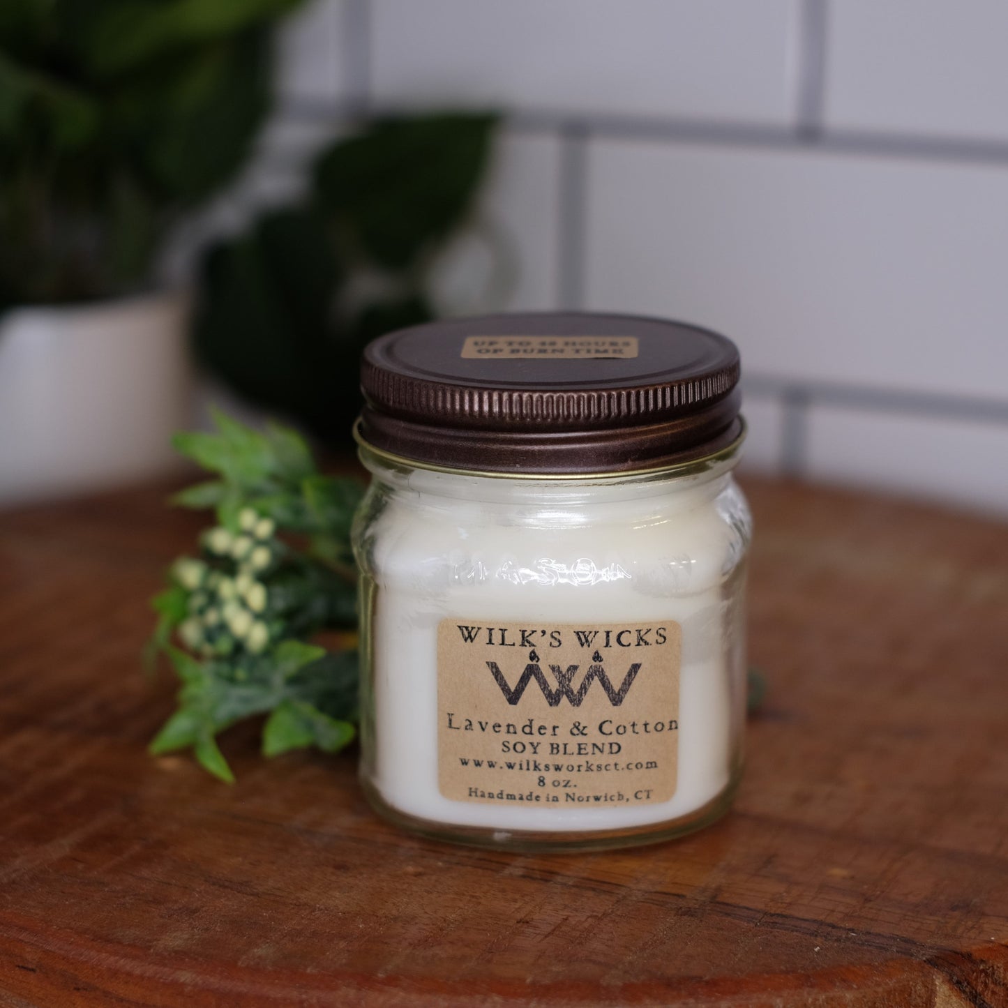 Lavender & Cotton Candle - Wilks Works 