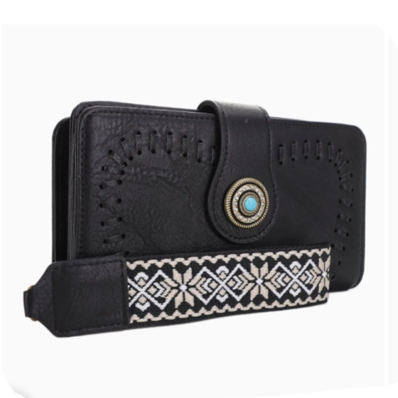 Dolly Wallet with Boho Wristlet Strap